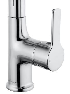 Смеситель для раковины Wonzon & Woghand WW-FE01L212-CR с выдвижным изливом хром